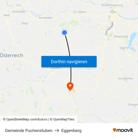 Gemeinde Puchenstuben to Eggenberg map