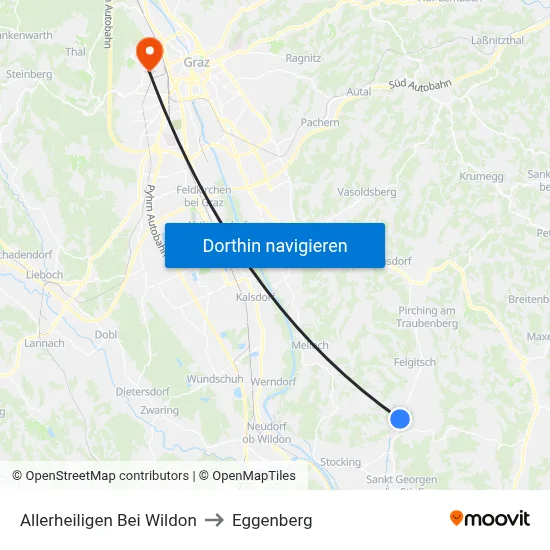 Allerheiligen Bei Wildon to Eggenberg map