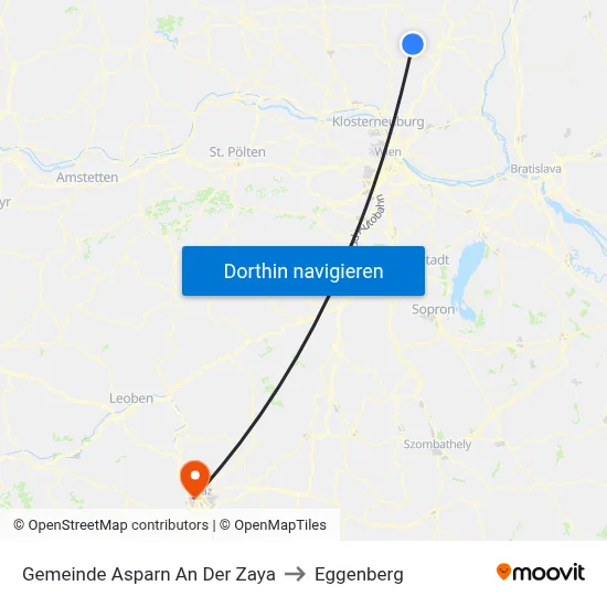 Gemeinde Asparn An Der Zaya to Eggenberg map