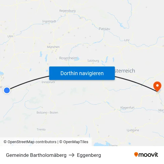 Gemeinde Bartholomäberg to Eggenberg map