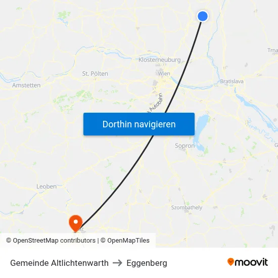 Gemeinde Altlichtenwarth to Eggenberg map