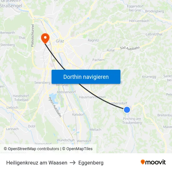 Heiligenkreuz am Waasen to Eggenberg map