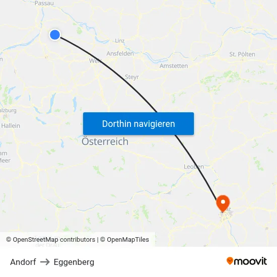 Andorf to Eggenberg map