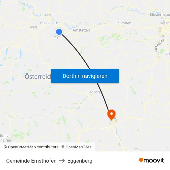 Gemeinde Ernsthofen to Eggenberg map