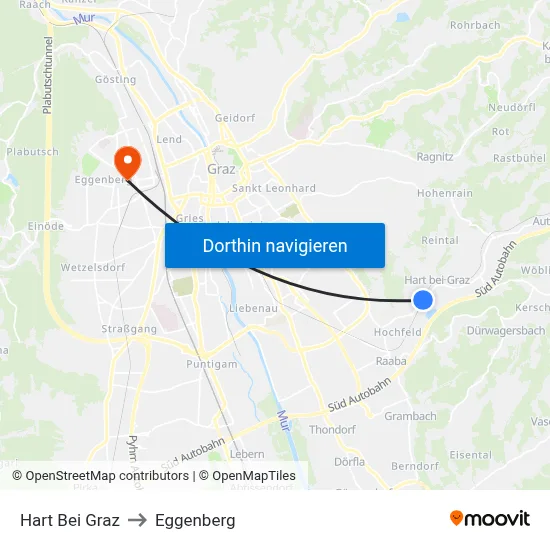 Hart Bei Graz to Eggenberg map