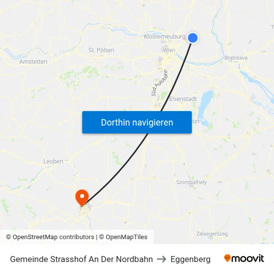 Gemeinde Strasshof An Der Nordbahn to Eggenberg map