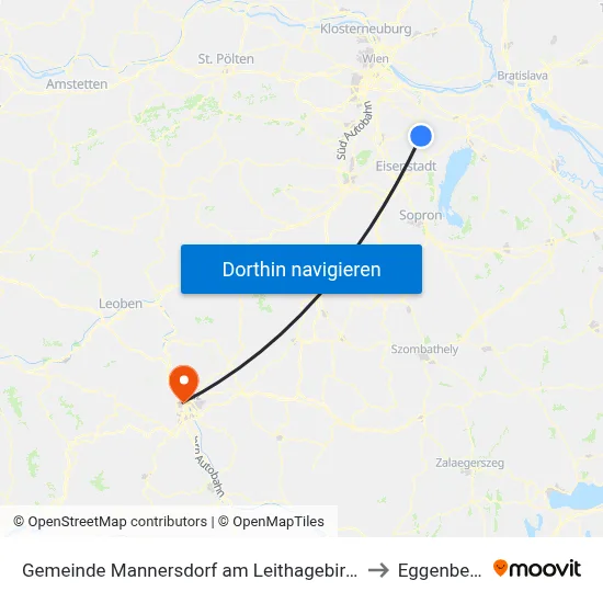 Gemeinde Mannersdorf am Leithagebirge to Eggenberg map