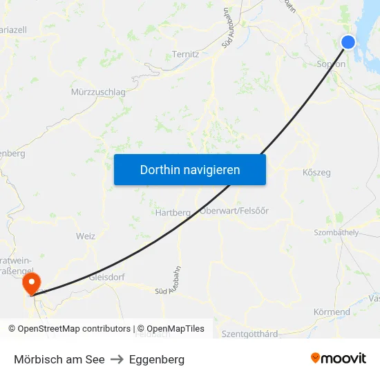 Mörbisch am See to Eggenberg map