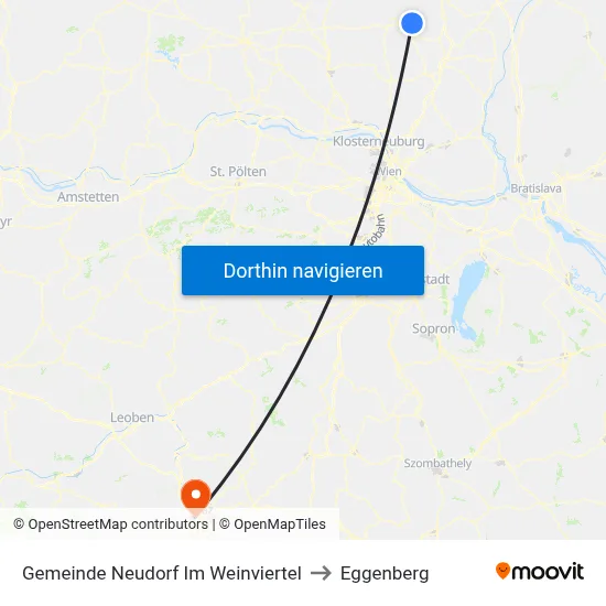Gemeinde Neudorf Im Weinviertel to Eggenberg map