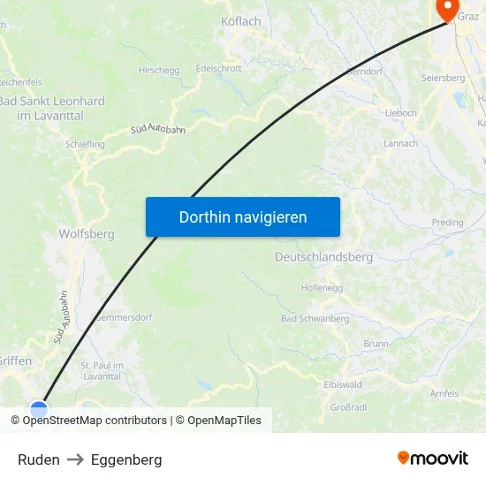 Ruden to Eggenberg map
