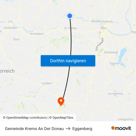 Gemeinde Krems An Der Donau to Eggenberg map