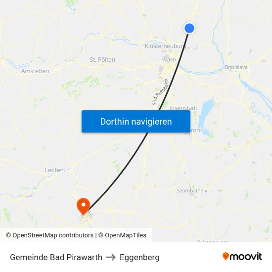 Gemeinde Bad Pirawarth to Eggenberg map
