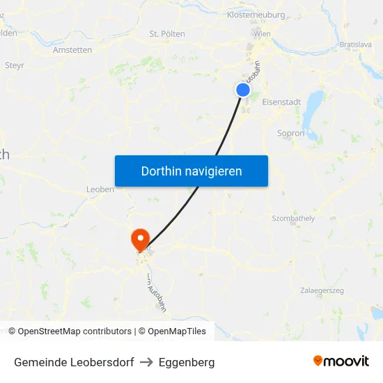 Gemeinde Leobersdorf to Eggenberg map