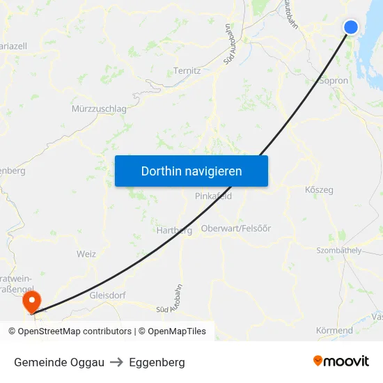 Gemeinde Oggau to Eggenberg map