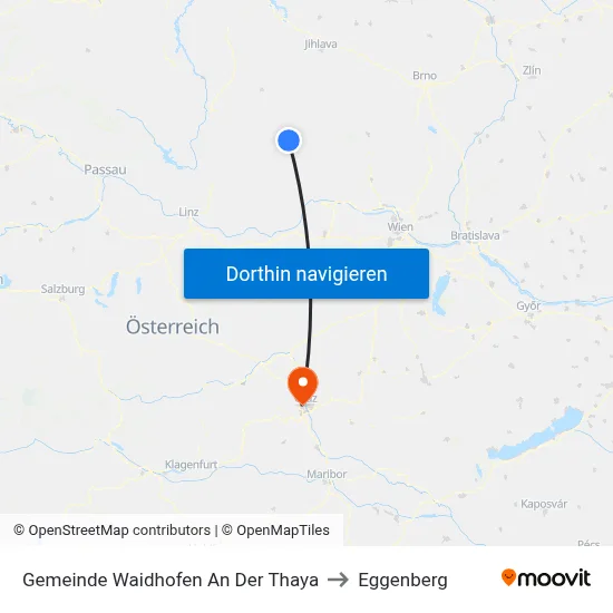 Gemeinde Waidhofen An Der Thaya to Eggenberg map