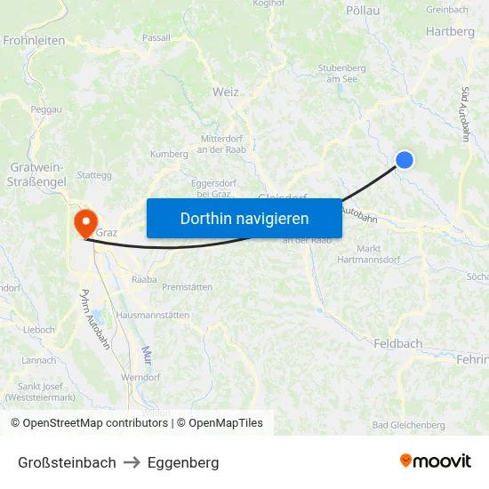 Großsteinbach to Eggenberg map