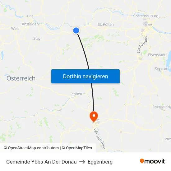 Gemeinde Ybbs An Der Donau to Eggenberg map