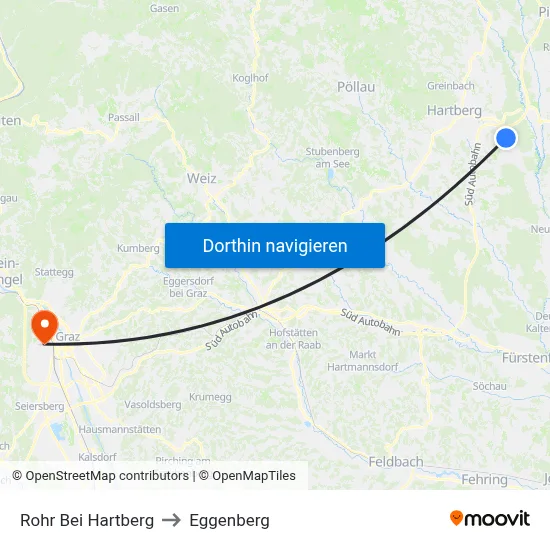 Rohr Bei Hartberg to Eggenberg map