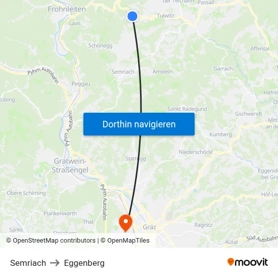 Semriach to Eggenberg map