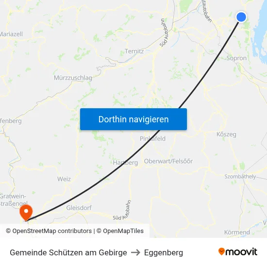 Gemeinde Schützen am Gebirge to Eggenberg map