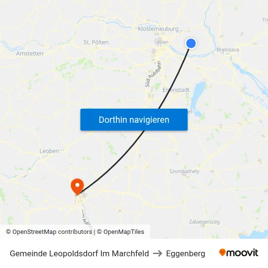 Gemeinde Leopoldsdorf Im Marchfeld to Eggenberg map