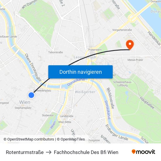 Rotenturmstraße to Fachhochschule Des Bfi Wien map