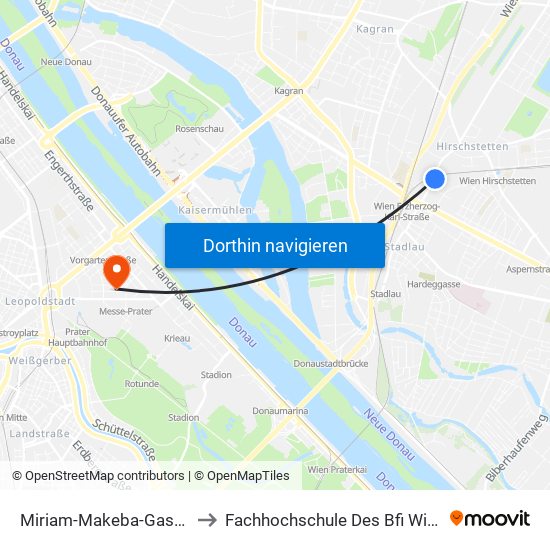Miriam-Makeba-Gasse to Fachhochschule Des Bfi Wien map