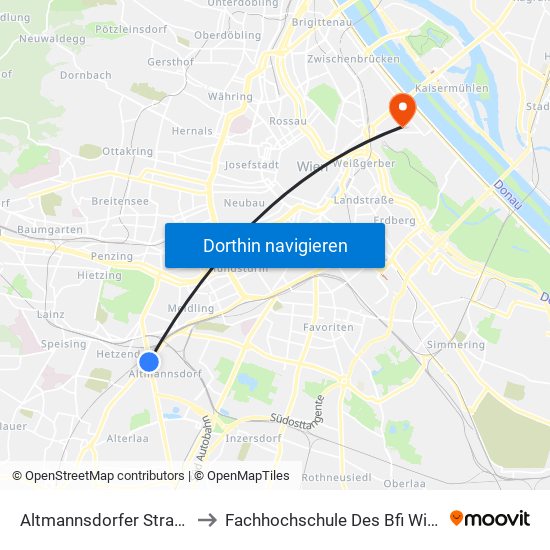 Altmannsdorfer Straße to Fachhochschule Des Bfi Wien map