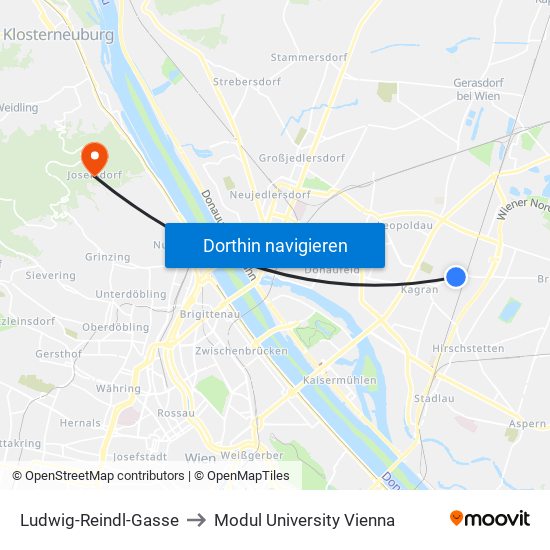 Ludwig-Reindl-Gasse to Modul University Vienna map