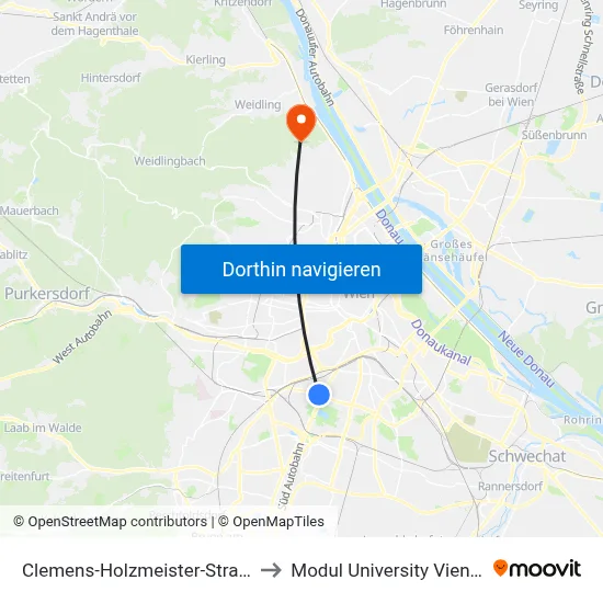 Clemens-Holzmeister-Straße to Modul University Vienna map