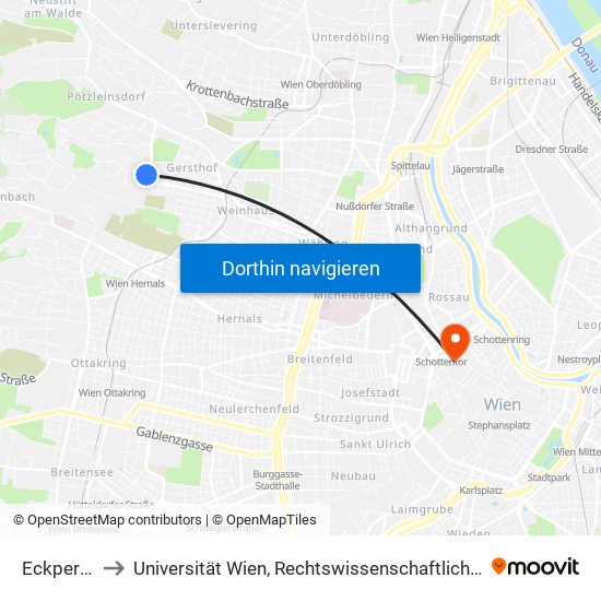 Eckpergasse to Universität Wien, Rechtswissenschaftliche Fakultät (Juridicum) map