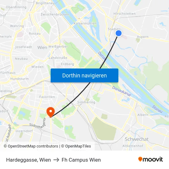 Hardeggasse, Wien to Fh Campus Wien map