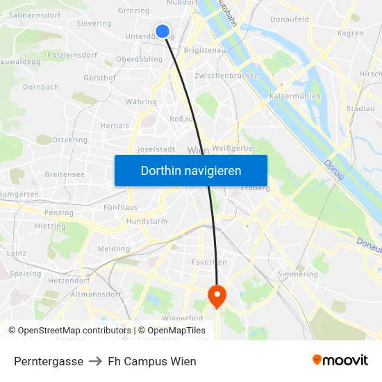 Perntergasse to Fh Campus Wien map
