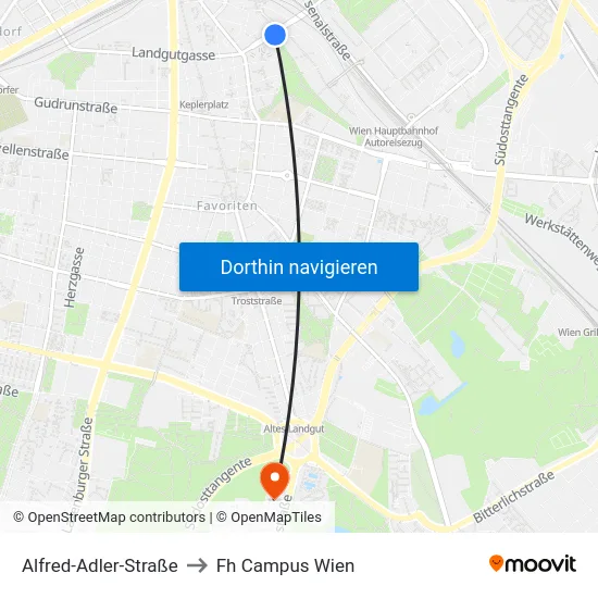 Alfred-Adler-Straße to Fh Campus Wien map