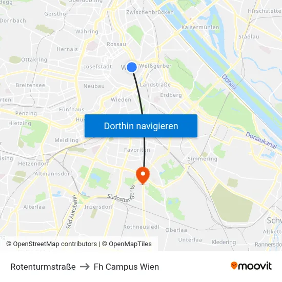 Rotenturmstraße to Fh Campus Wien map
