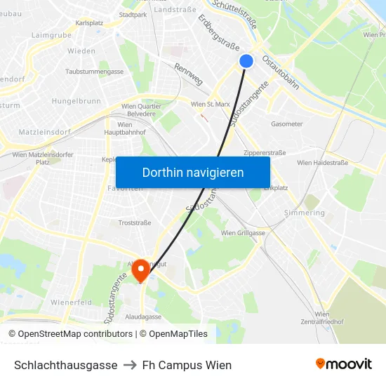 Schlachthausgasse to Fh Campus Wien map