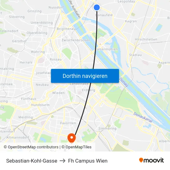 Sebastian-Kohl-Gasse to Fh Campus Wien map