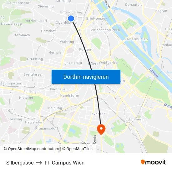 Silbergasse to Fh Campus Wien map