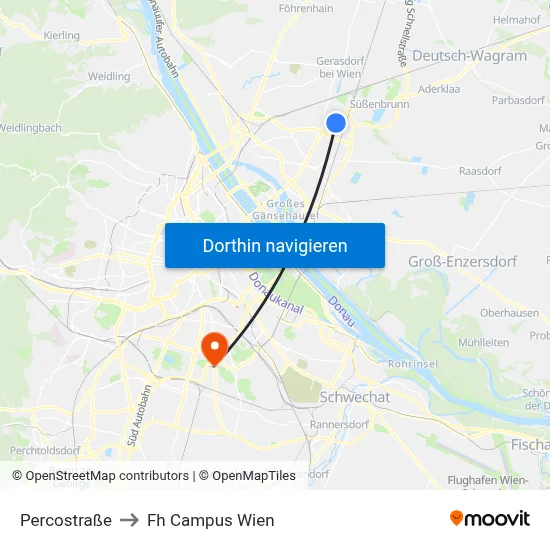 Percostraße to Fh Campus Wien map