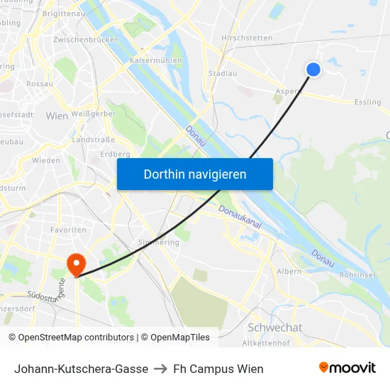 Johann-Kutschera-Gasse to Fh Campus Wien map