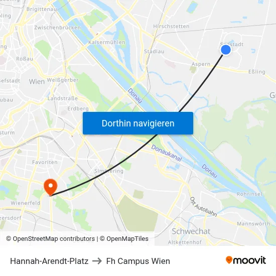 Hannah-Arendt-Platz to Fh Campus Wien map