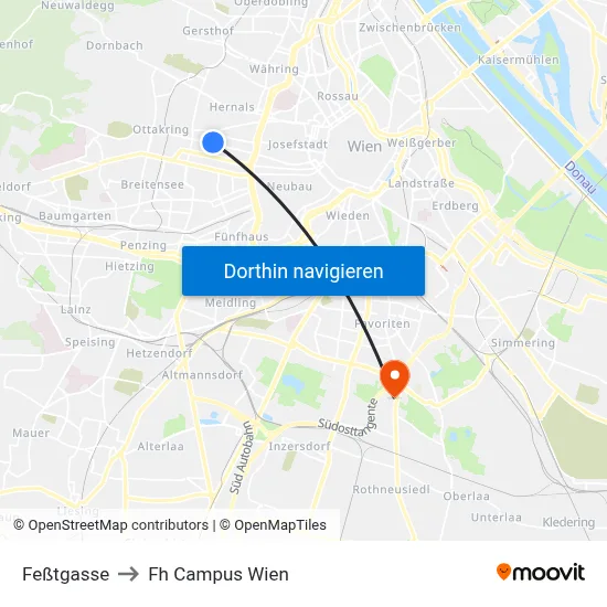 Feßtgasse to Fh Campus Wien map
