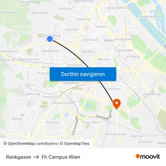 Rankgasse to Fh Campus Wien map