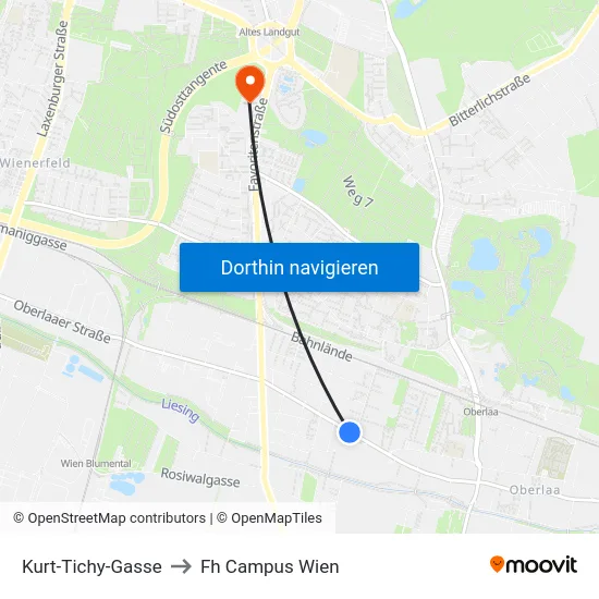 Kurt-Tichy-Gasse to Fh Campus Wien map