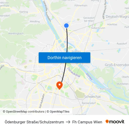 Ödenburger Straße/Schulzentrum to Fh Campus Wien map