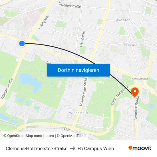 Clemens-Holzmeister-Straße to Fh Campus Wien map