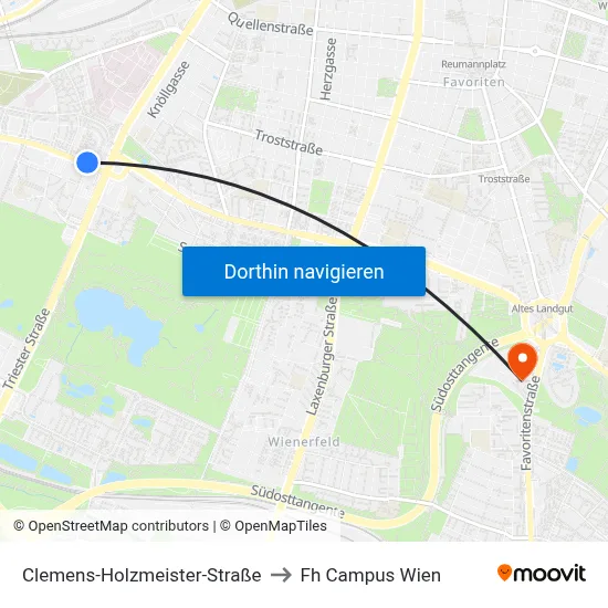 Clemens-Holzmeister-Straße to Fh Campus Wien map