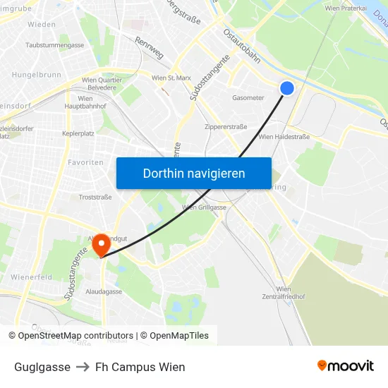 Guglgasse to Fh Campus Wien map