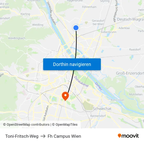 Toni-Fritsch-Weg to Fh Campus Wien map