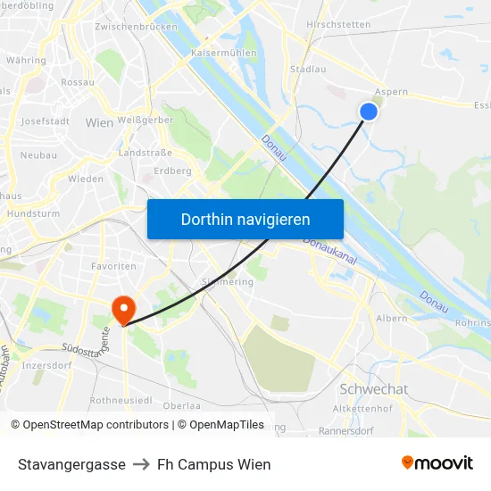 Stavangergasse to Fh Campus Wien map
